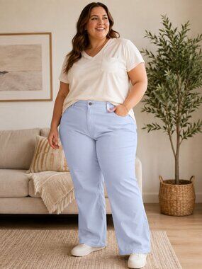 Gloria Vanderbilt Amanda Jeans Women's 24W Light Blue Straight Leg Stretch NWT